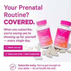 Pink Stork Premium Prenatal organic ingredients panel with kale and barley grass