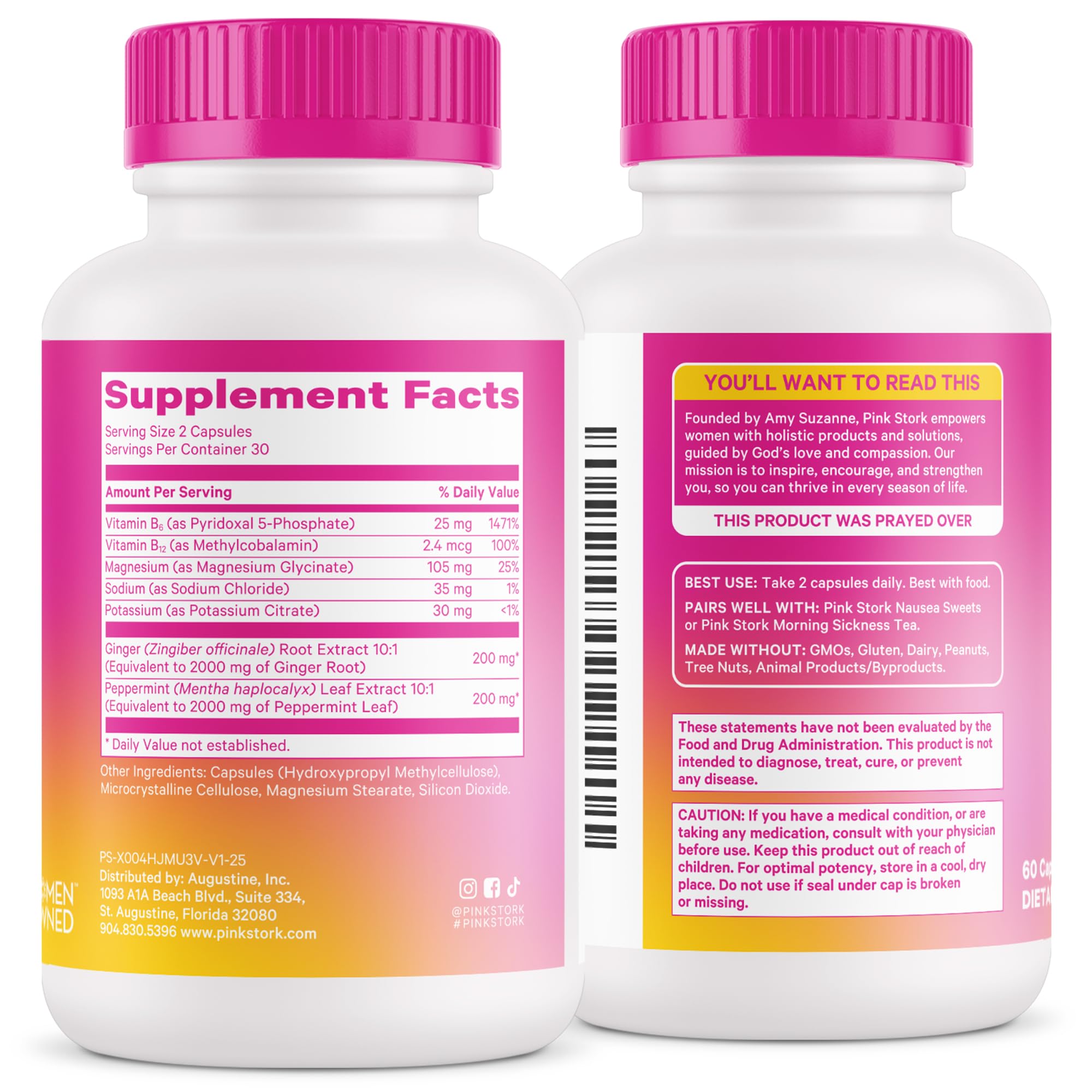 Pink Stork third-party testing seal signals purity and potency in a cGMP-certified process.