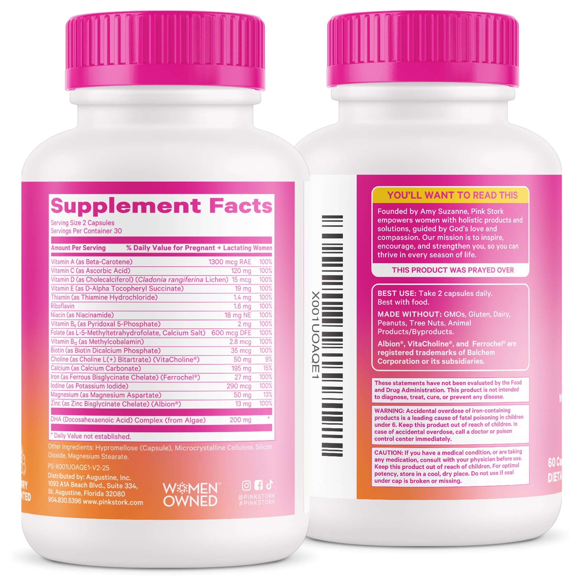 Vitamin B12 and other nutrients in Berry Essence prenatal vitamin