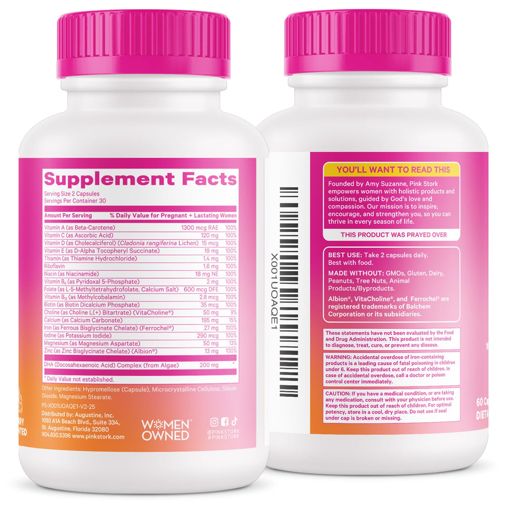 Vitamin B12 and other nutrients in Berry Essence prenatal vitamin