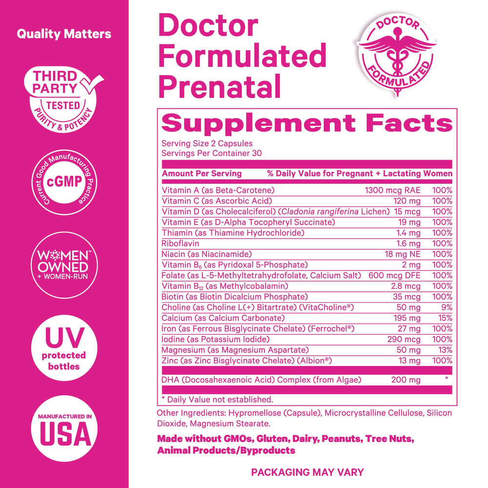 Omega-3 DHA capsule for fetal brain development