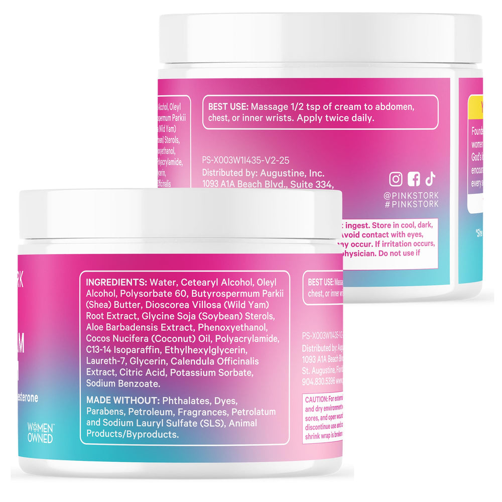 Pink Stork Wild Yam Cream applied to skin showing gentle daily balance potential.