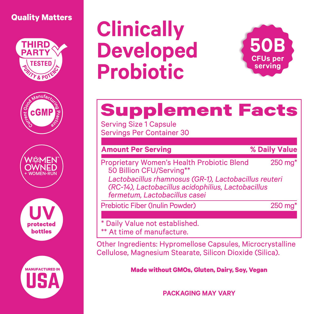 Digestive health concept with probiotic symbols