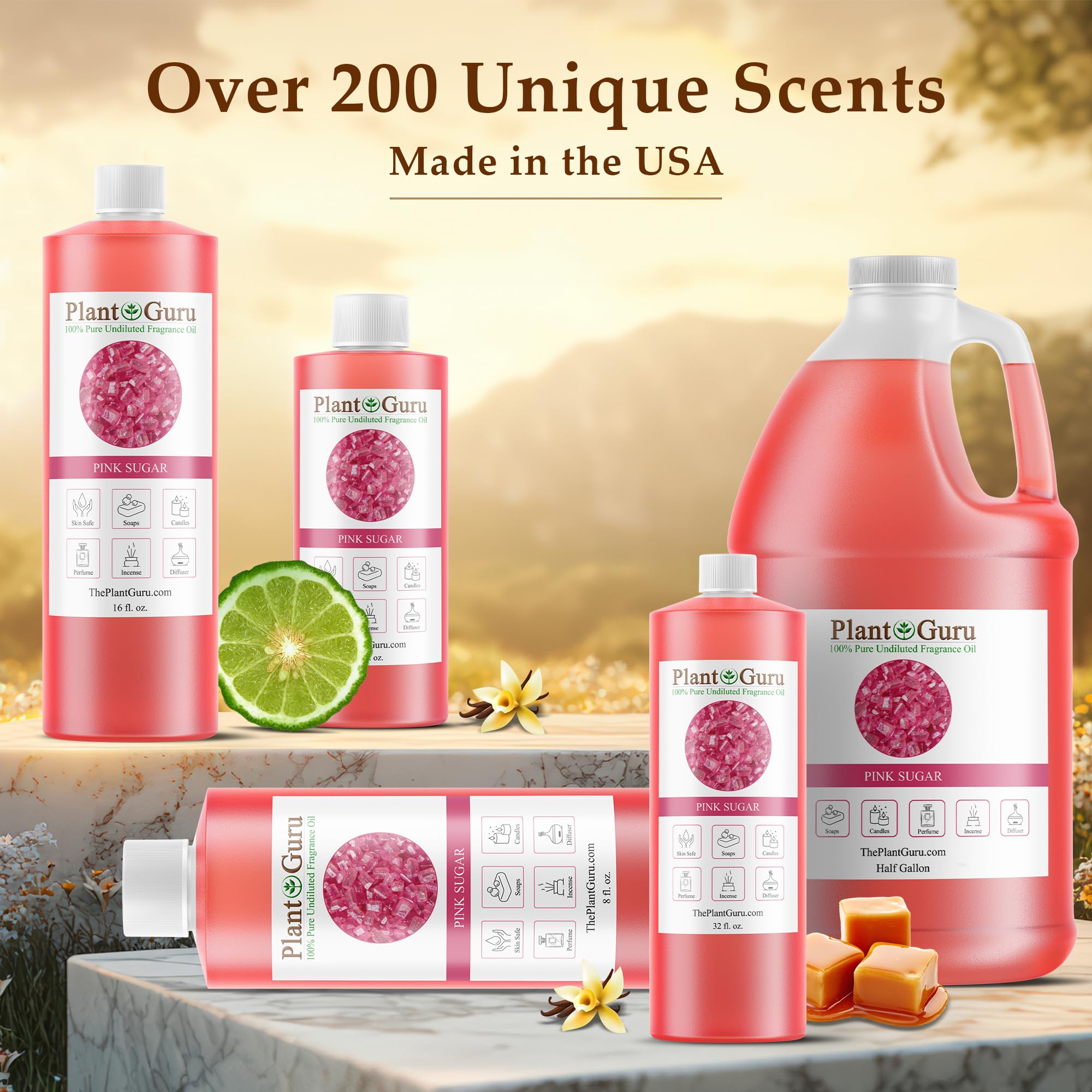 Close-up of Pink Sugar fragrance oil bottle label