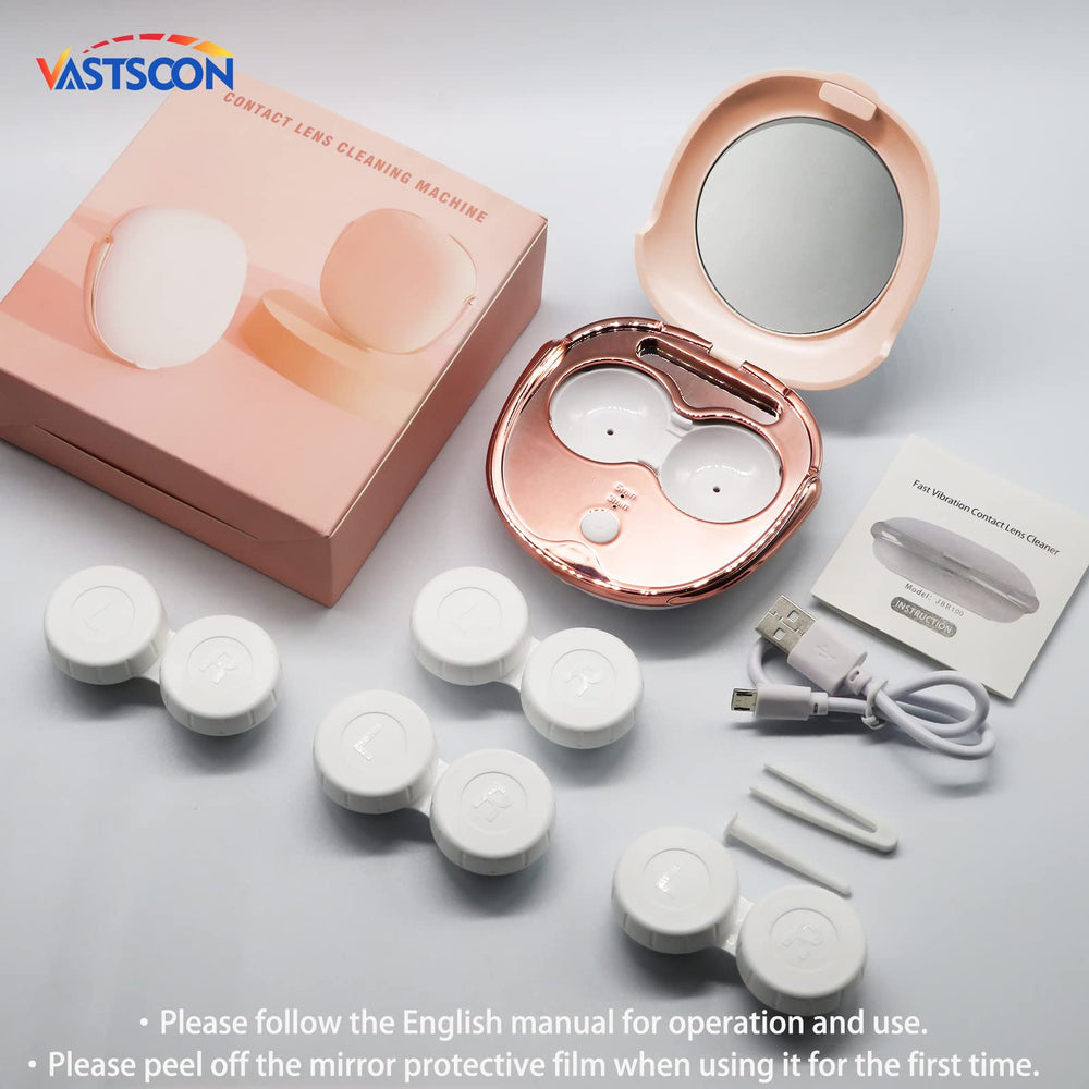 Packaging note highlighting that solution is not included and replacement containers are available