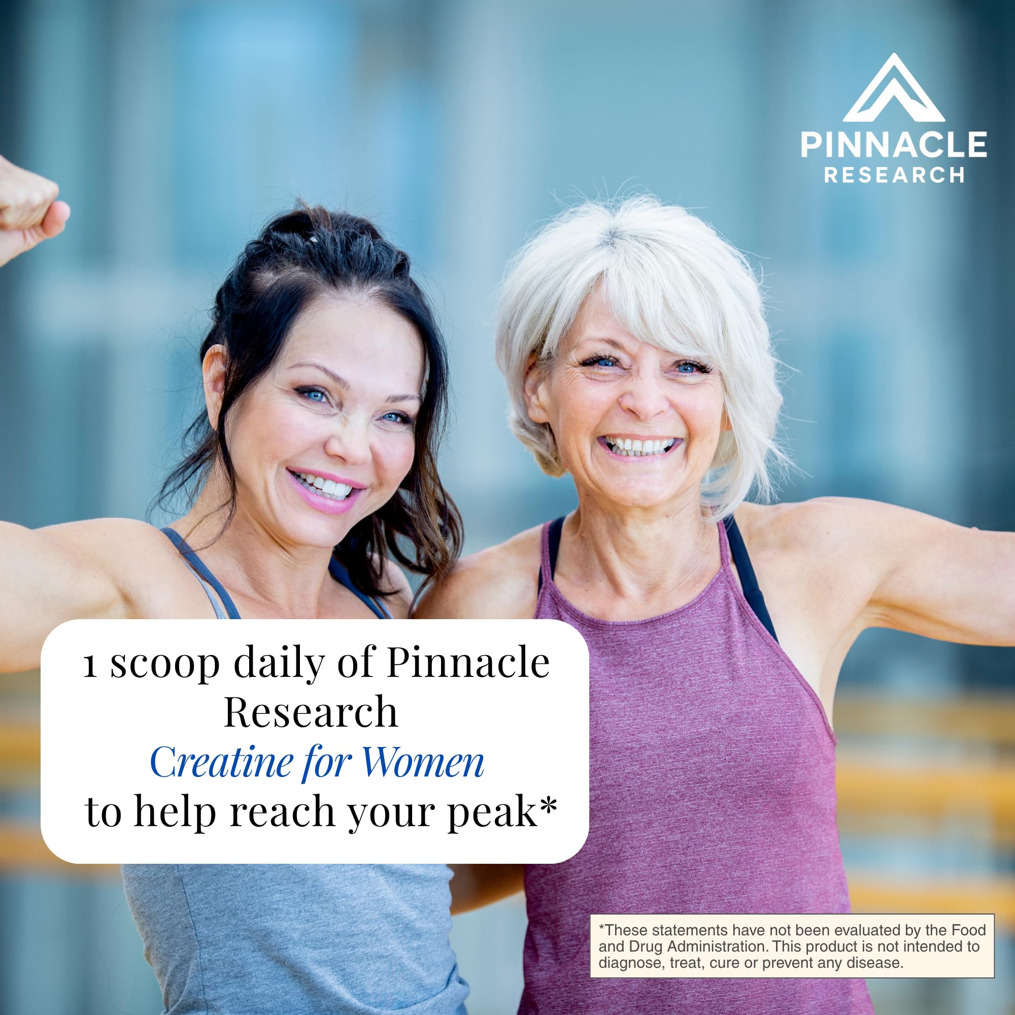 Lifestyle image showing women exercising with Pinnacle Creatine