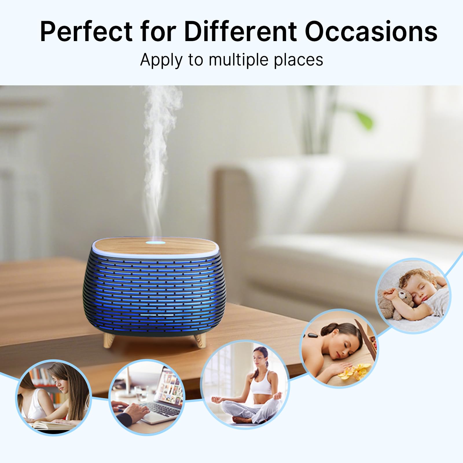 PinPure diffuser wood-grain design doubles as stylish decor and calming ambiance