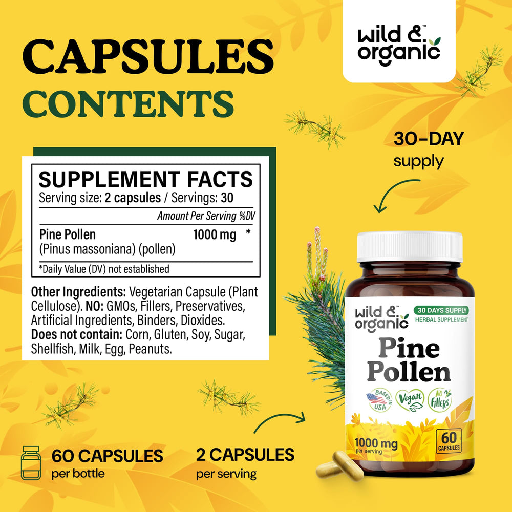 Pinus massoniana pine pollen extract ingredients label