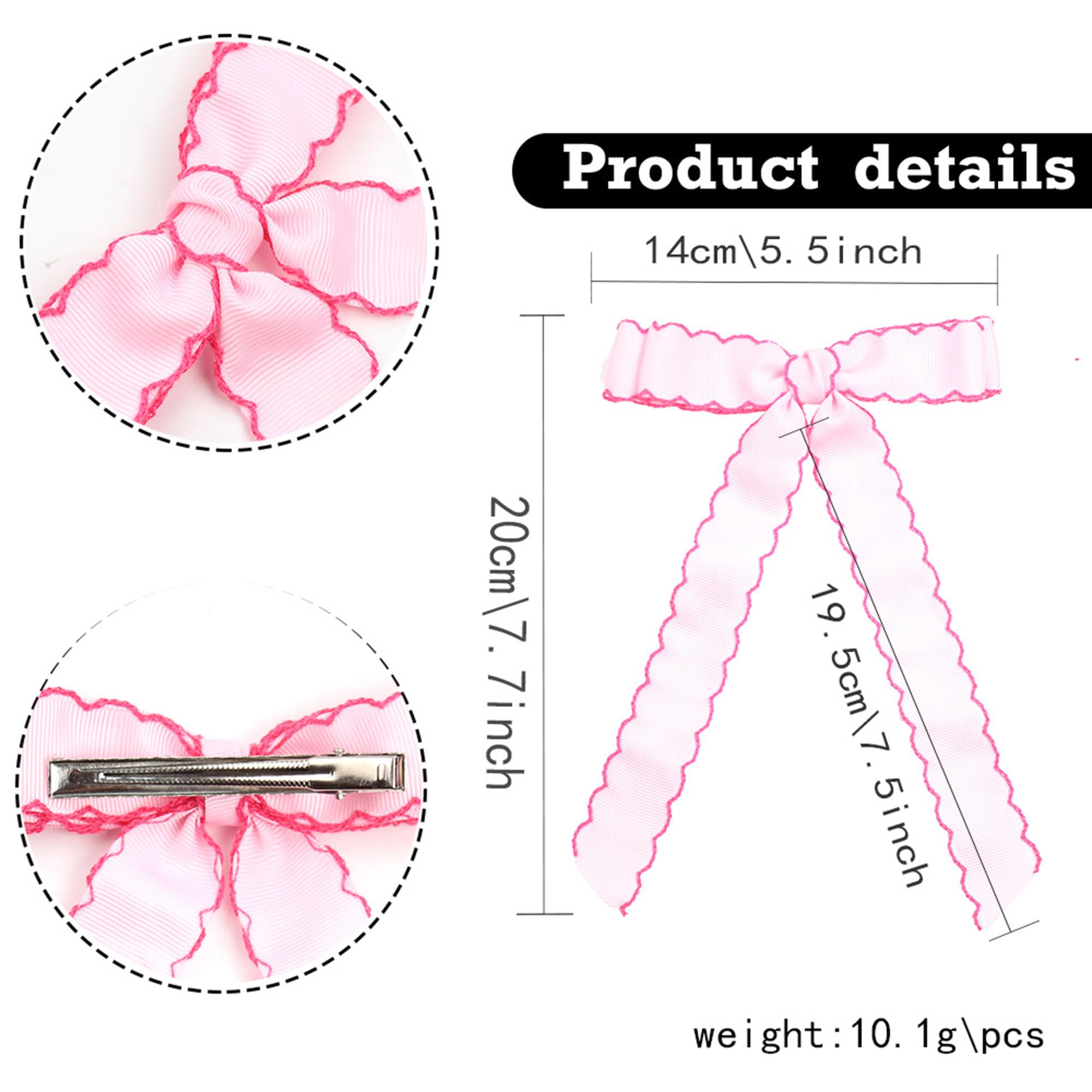 Pipajoy ponytail bows with long-tail design suit braids and ponies
