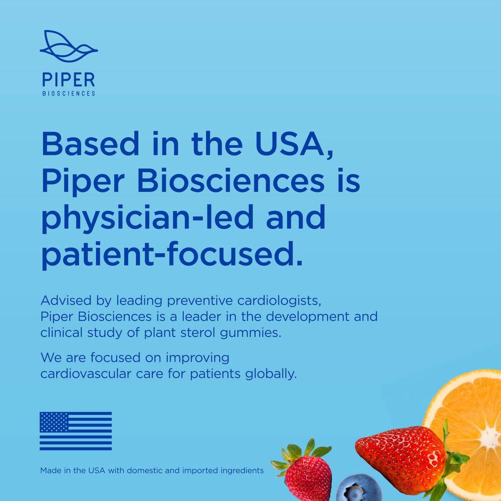 Strawberry flavor gummies from Piper Biosciences cholesterol health gummies