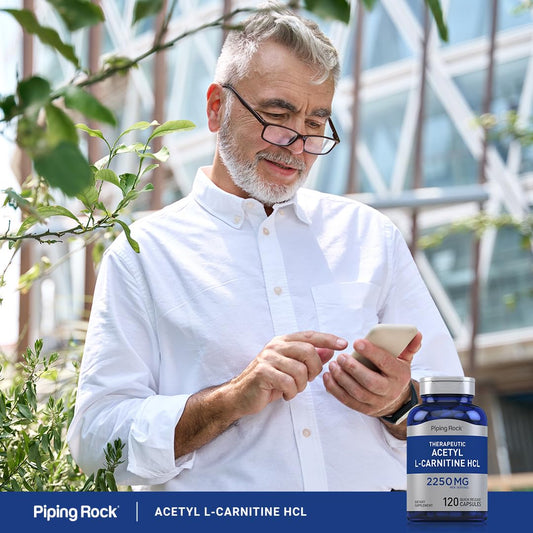 Bottle with label of Piping Rock Acetyl L-Carnitine HCL 2250mg