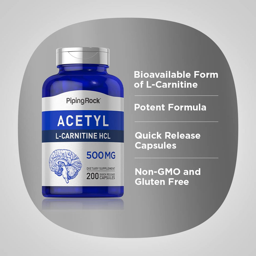 Piping Rock Acetyl L-Carnitine HCL 500 mg bottle