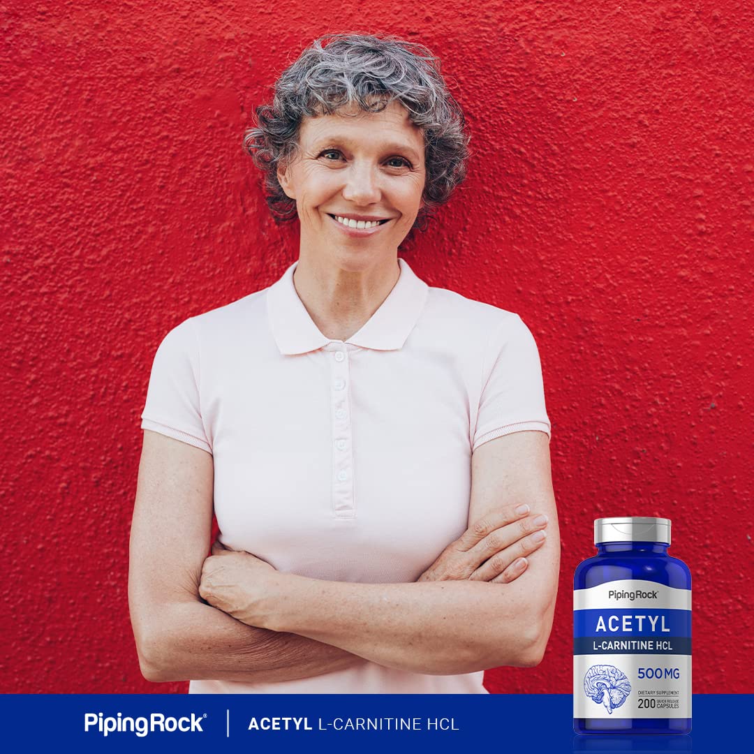 Nutrition facts panel for Piping Rock Acetyl L-Carnitine HCL 500 mg