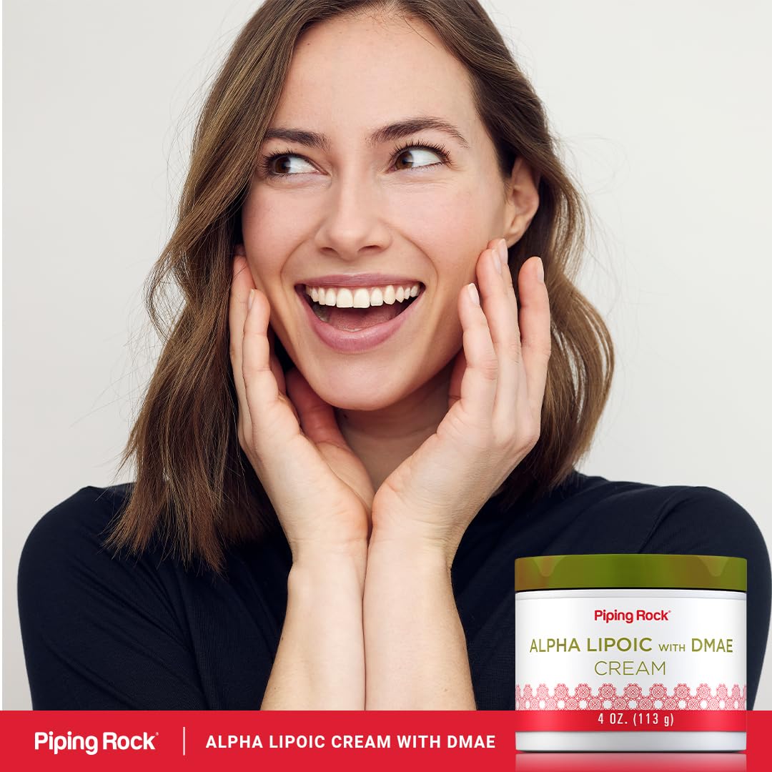 Piping Rock cream in bathroom setting suggesting daily skincare routine