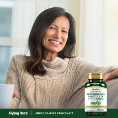Piping Rock bottle on a kitchen counter conveying everyday use and storage benefit