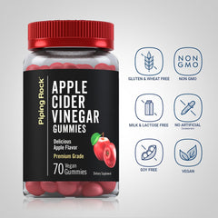 Piping Rock close-up gummy texture highlighting chewable apple flavor