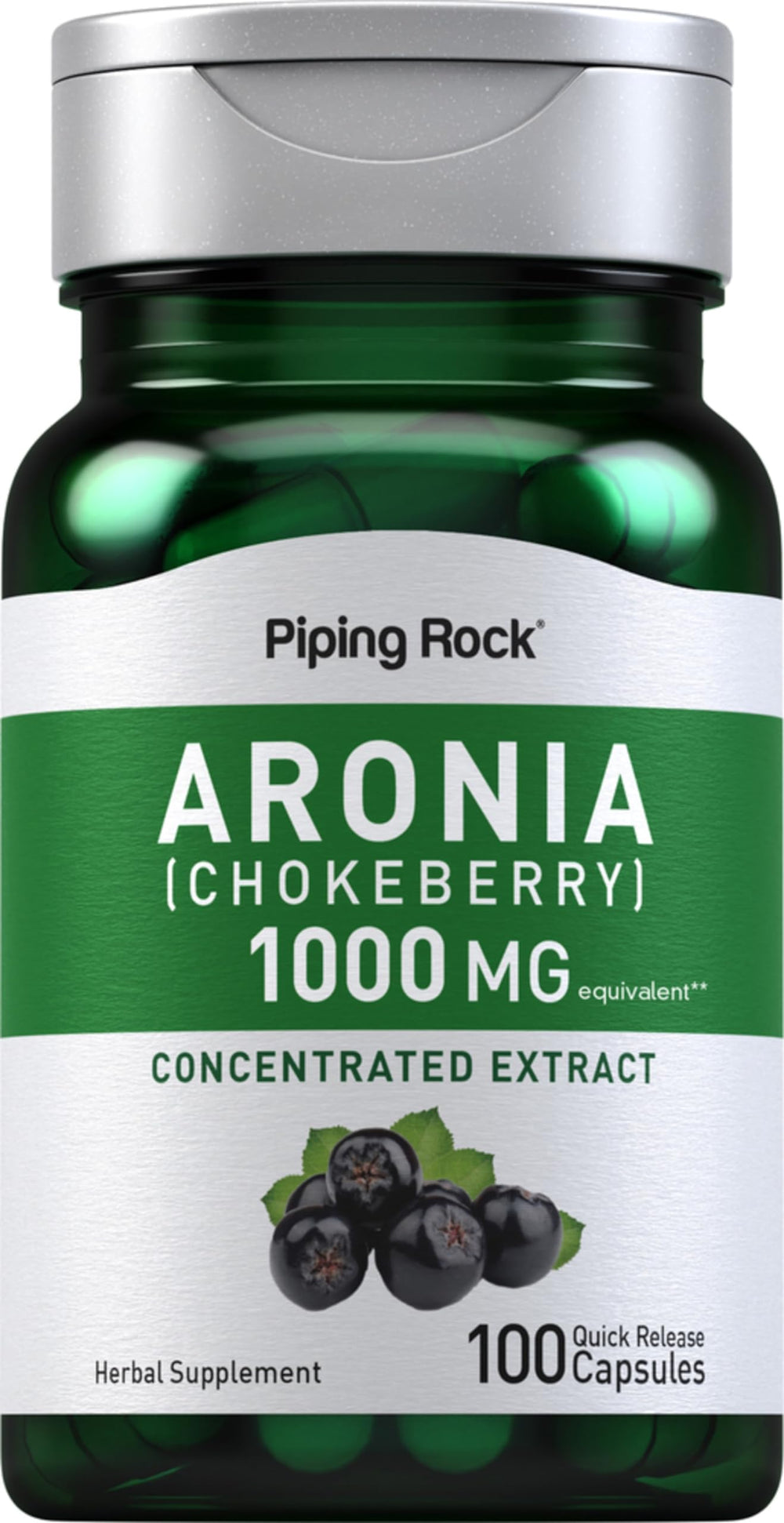Piping Rock Aronia Berry Capsules bottle front
