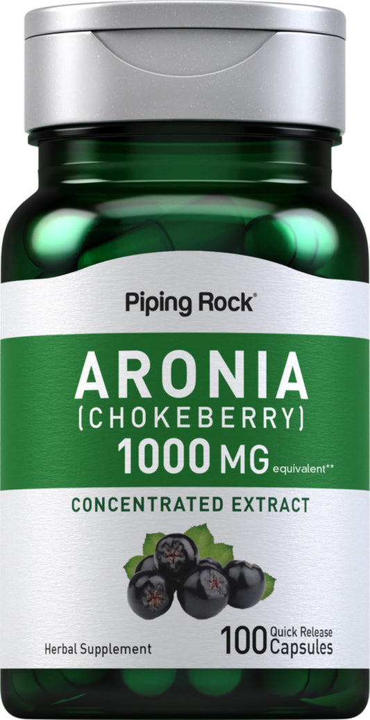 Piping Rock Aronia Berry Capsules bottle front