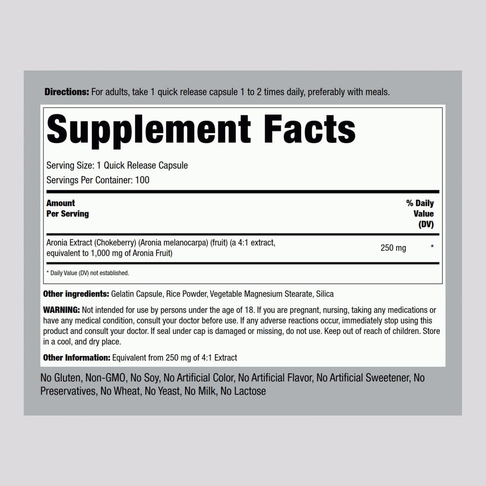 Aronia Berry Extract capsule close-up