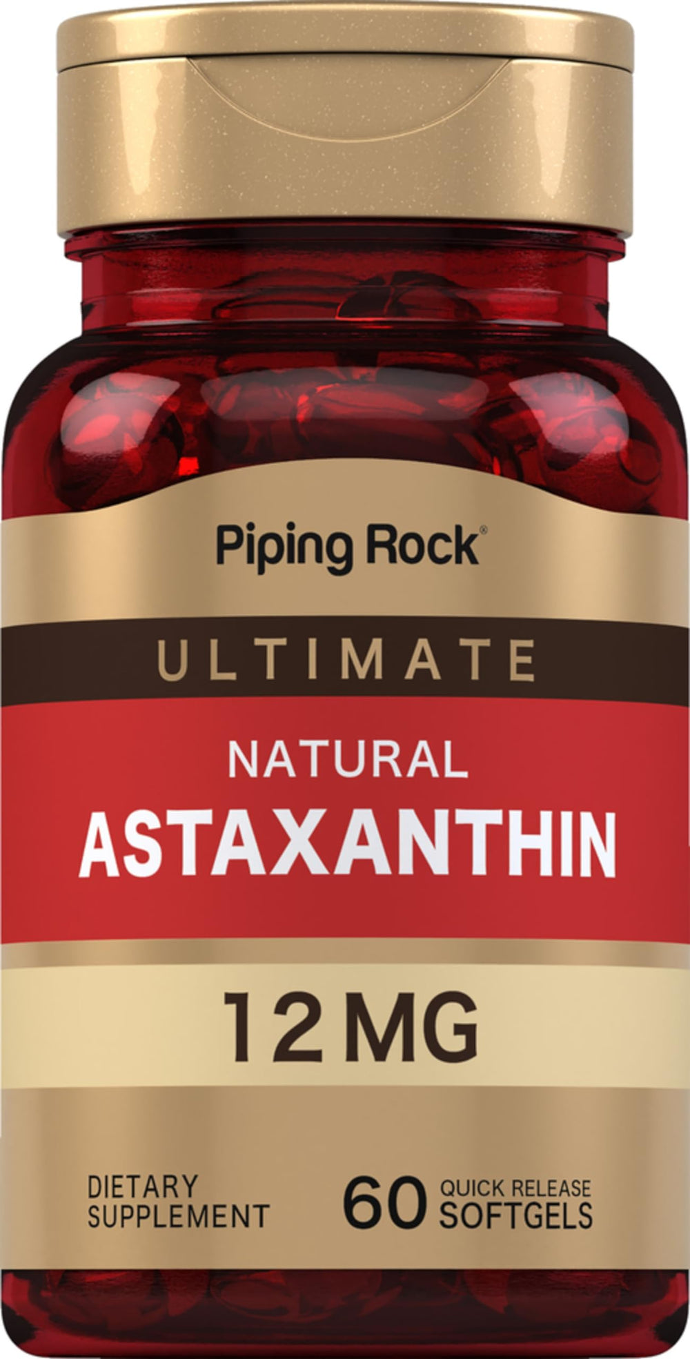 Piping Rock Astaxanthin 12mg bottle front
