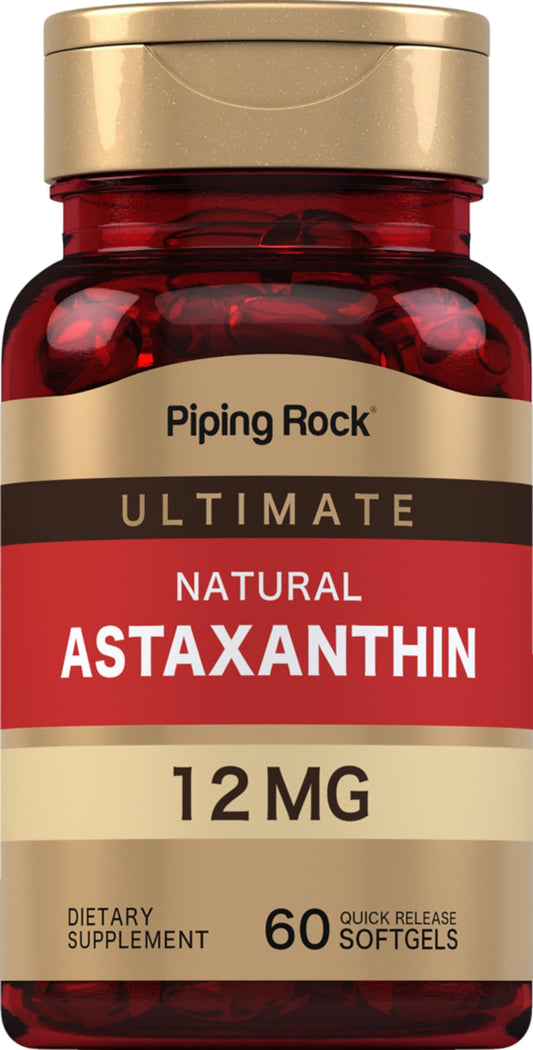 Piping Rock Astaxanthin 12mg bottle front