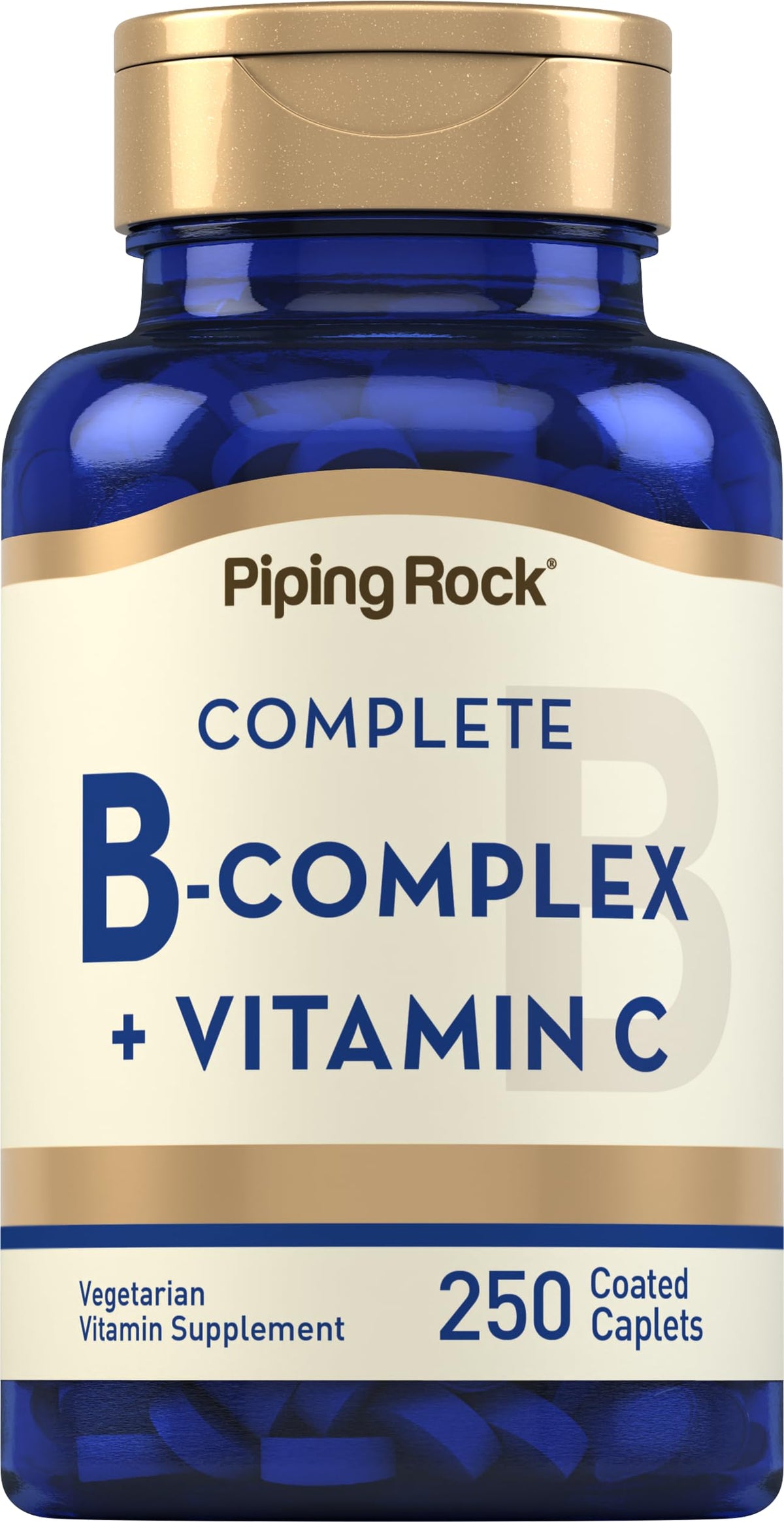 Piping Rock bottle front label showing product name and count, clear identification