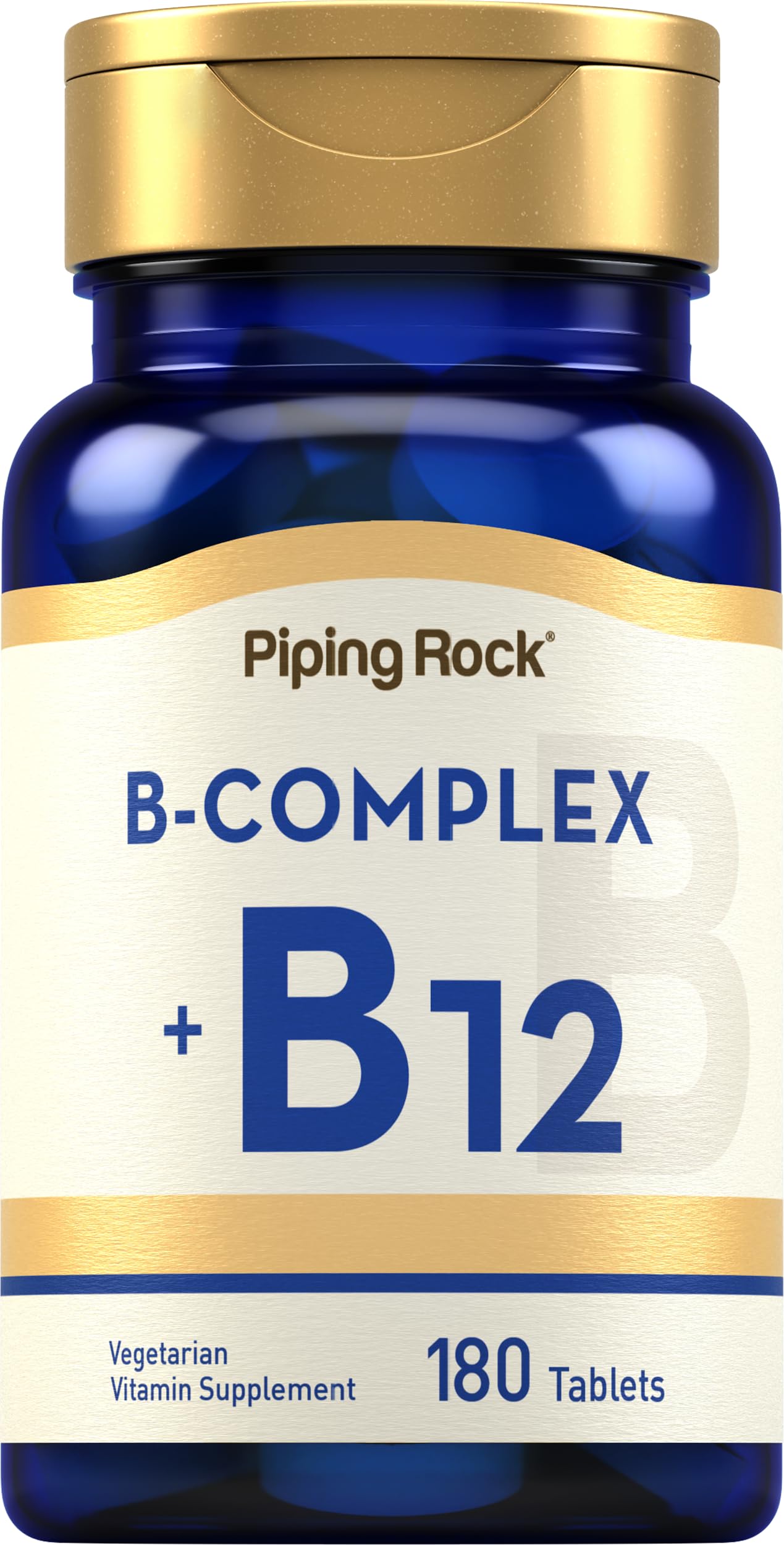 Piping Rock bottle front packaging showing label and tablet count benefit clarity