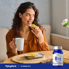 Piping Rock bottle on a bathroom counter in morning routine setting for daily use benefit