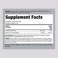 Bottle of Piping Rock B12 Sublingual 2500 mcg Berry Flavor Pack of 2