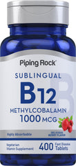 Piping Rock Vitamin B12 Sublingual Berry tablets bottle label