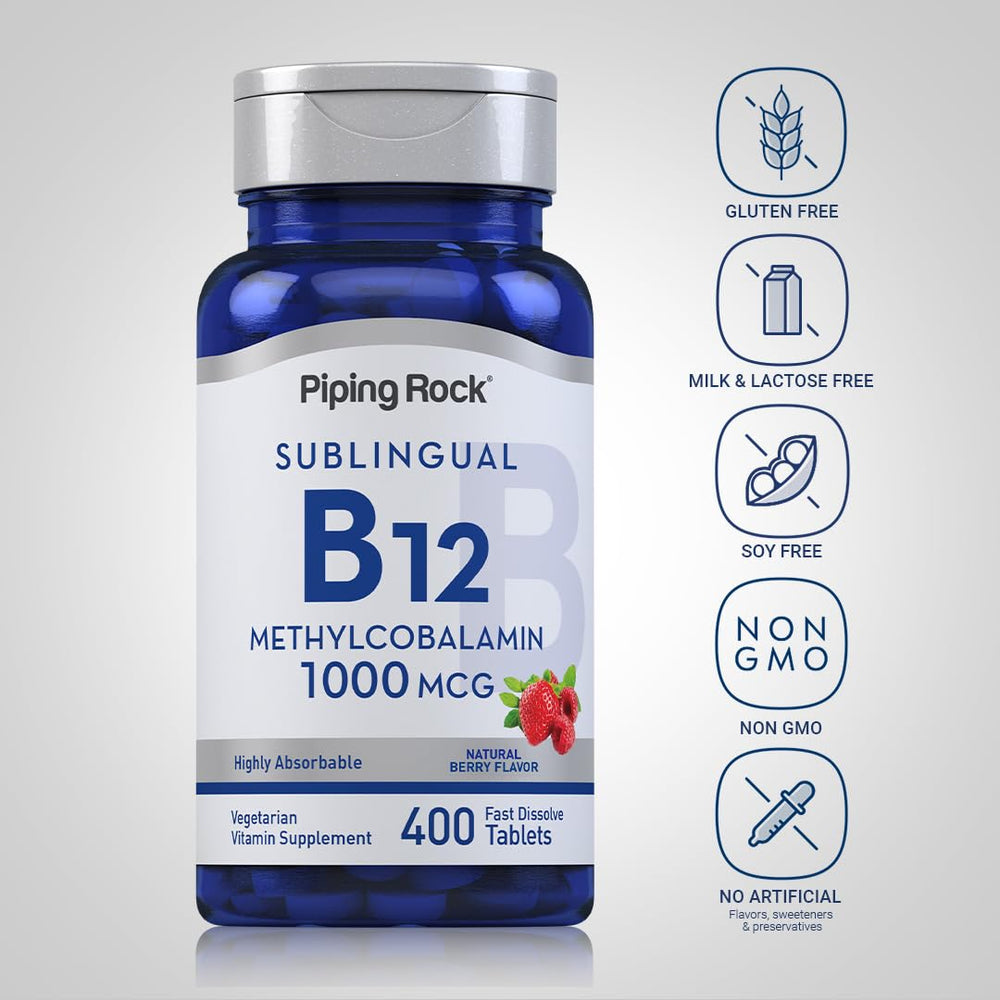 Bottle and label highlighting 1000 mcg methylcobalamin