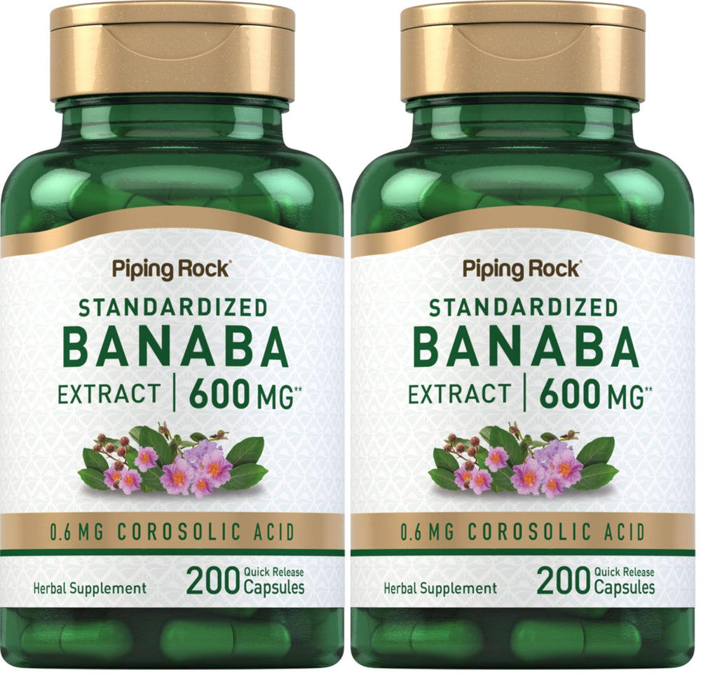 Piping Rock Banaba Leaf Extract Capsules bottle front view