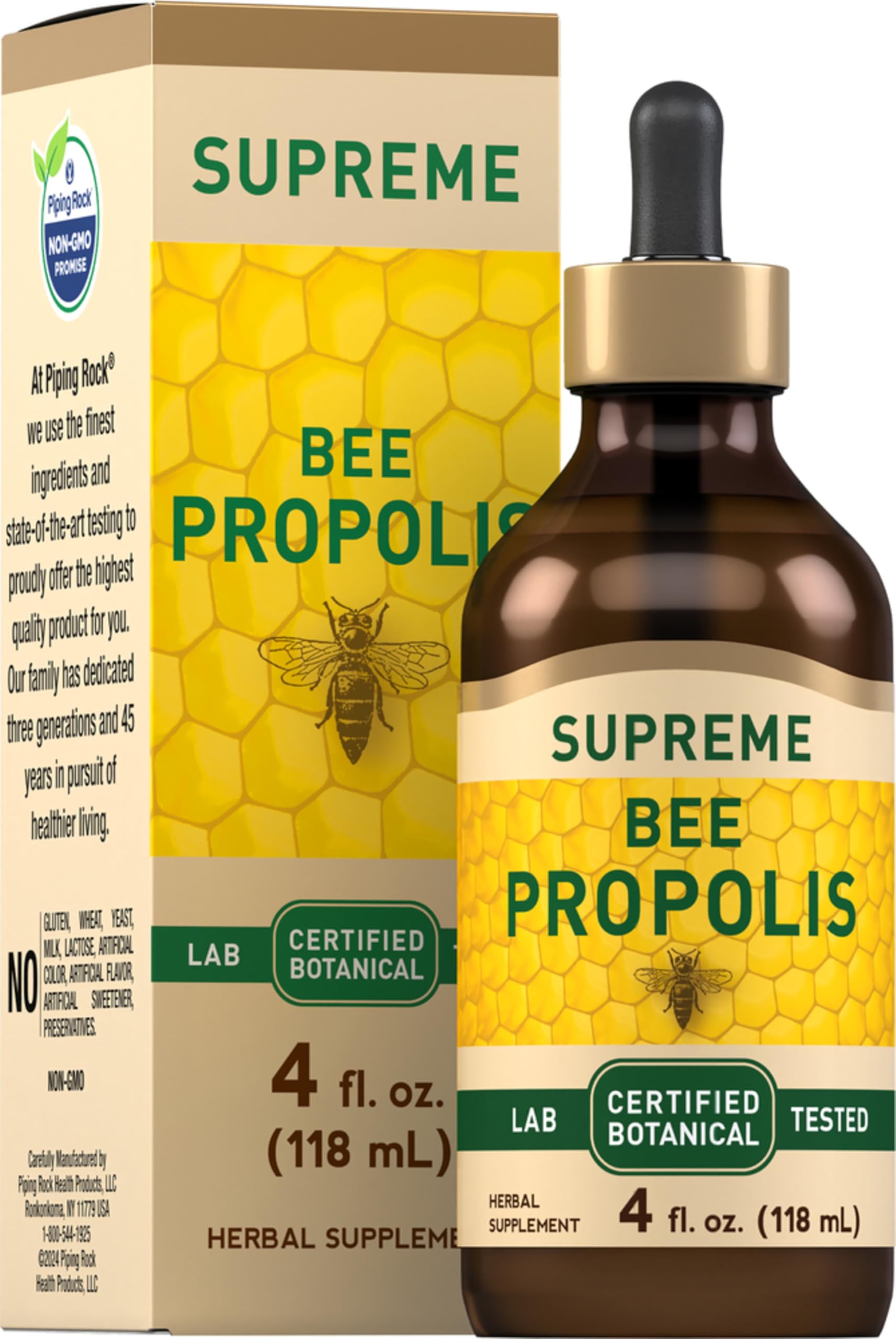 Piping Rock Bee Propolis Extract Tincture 4 oz bottle