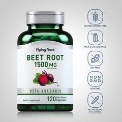Close-up of Beet Root Capsules label
