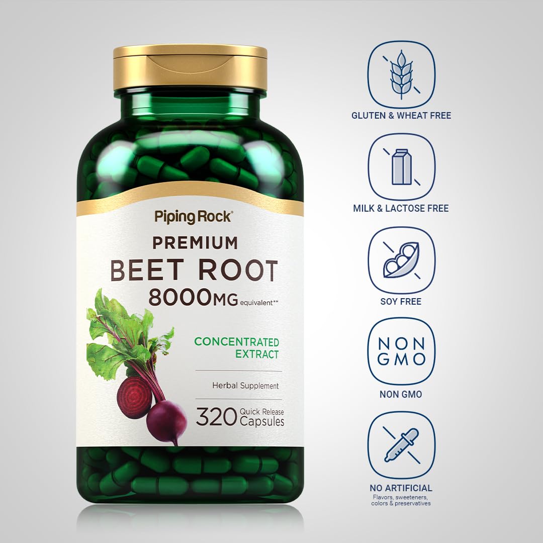 Piping Rock beet powder texture close-up highlighting concentrated extract
