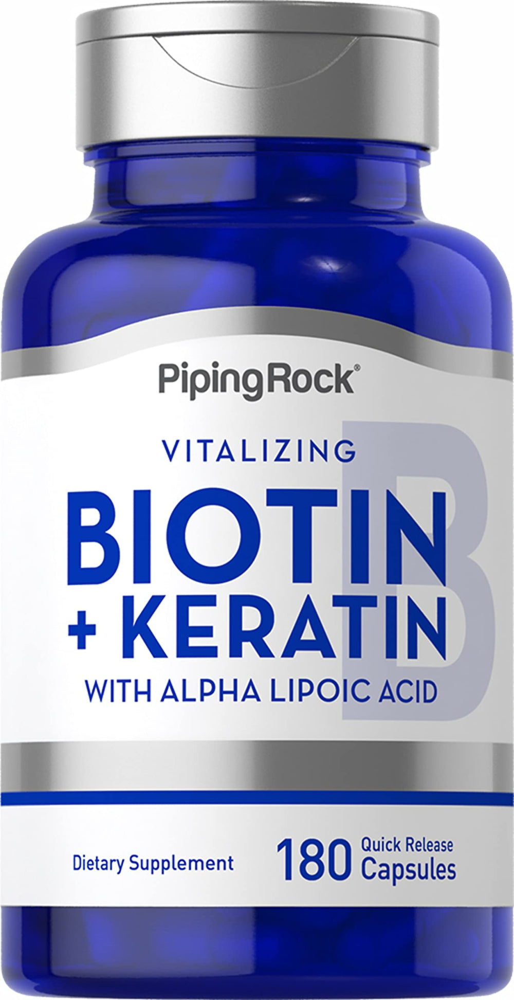 Piping Rock front packaging showing product name and capsule count for easy identification