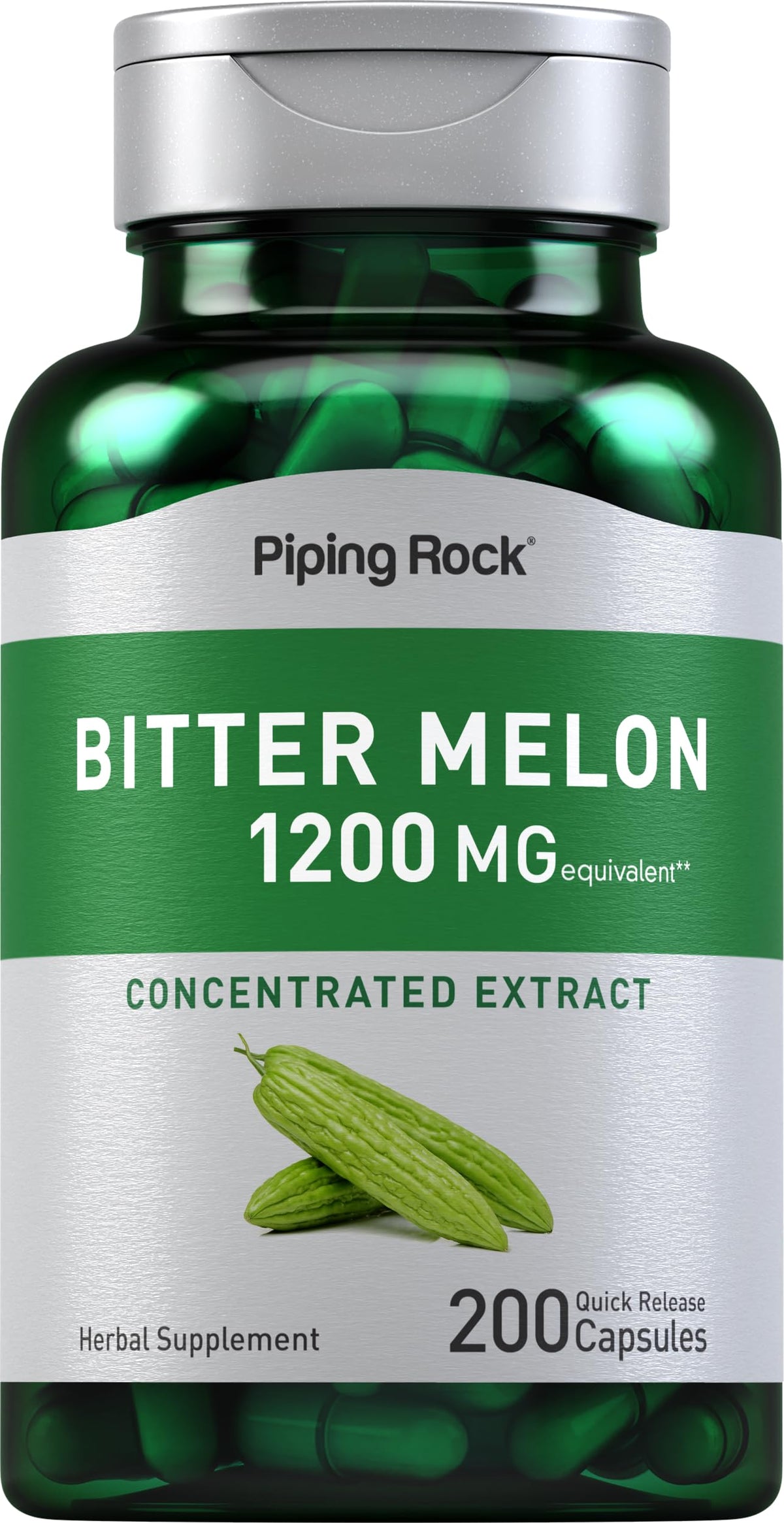 Piping Rock front bottle shot showing label and 200-count benefit