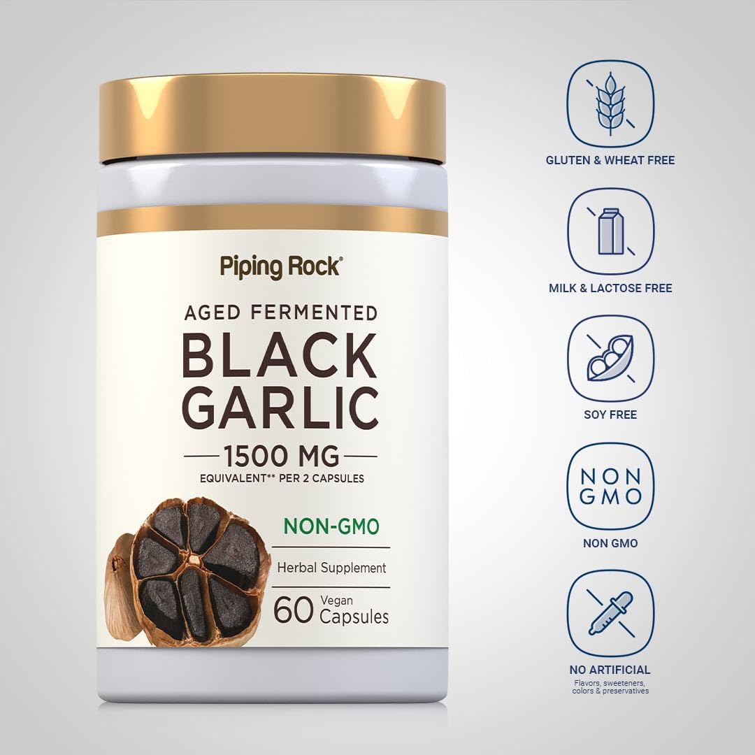 Piping Rock black garlic powder texture detail highlighting finely ground, consistent material
