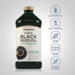 Piping Rock oil pouring into spoon illustrating easy dosing and convenience