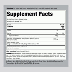 Close-up of Black Seed Oil softgel capsules