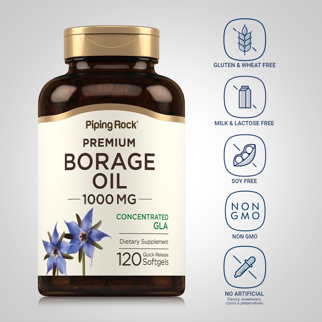 Piping Rock open bottle with softgels spilling, showing capsule size and fill