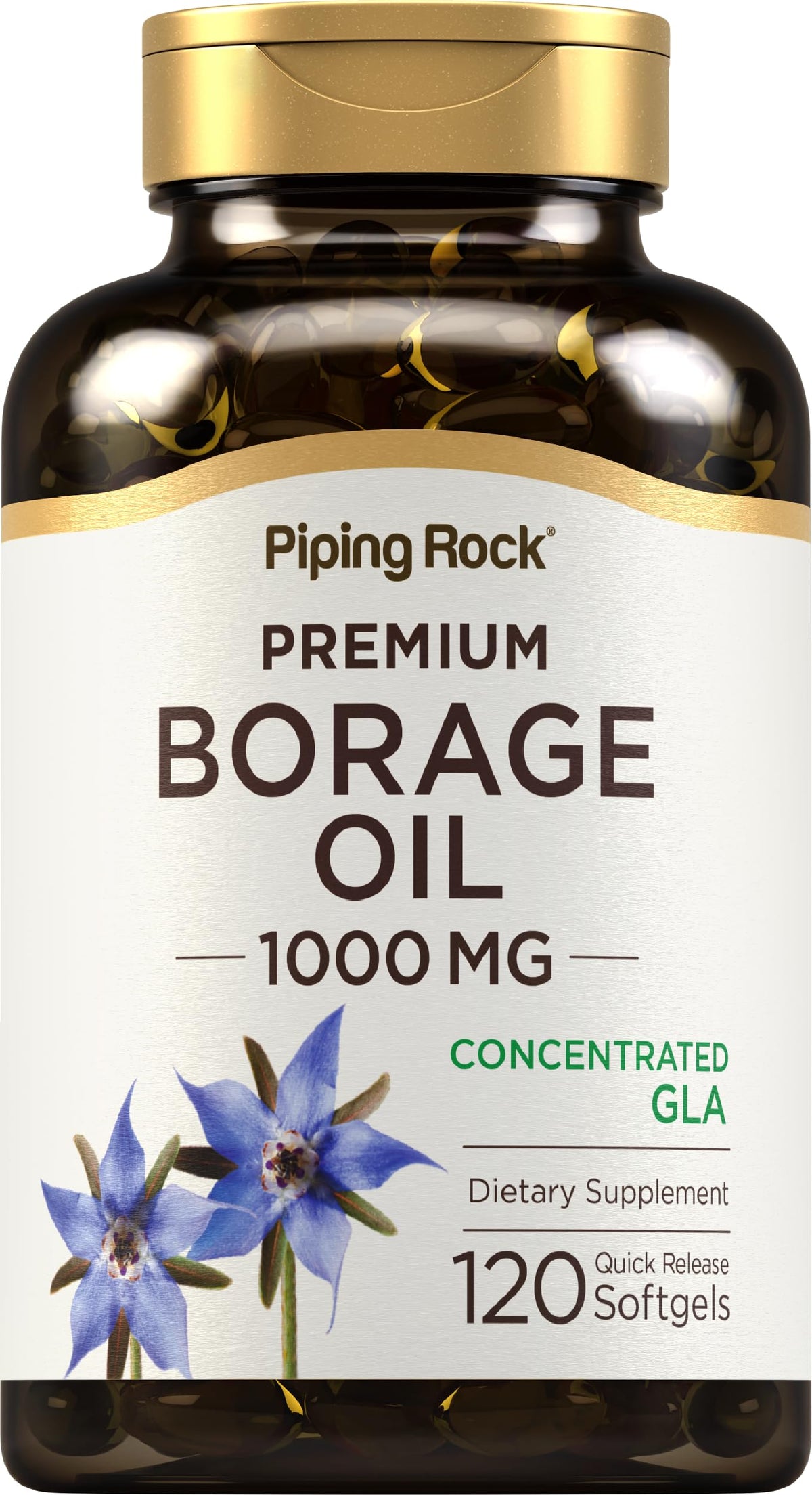 Piping Rock front bottle shot showing 120-count label and benefits