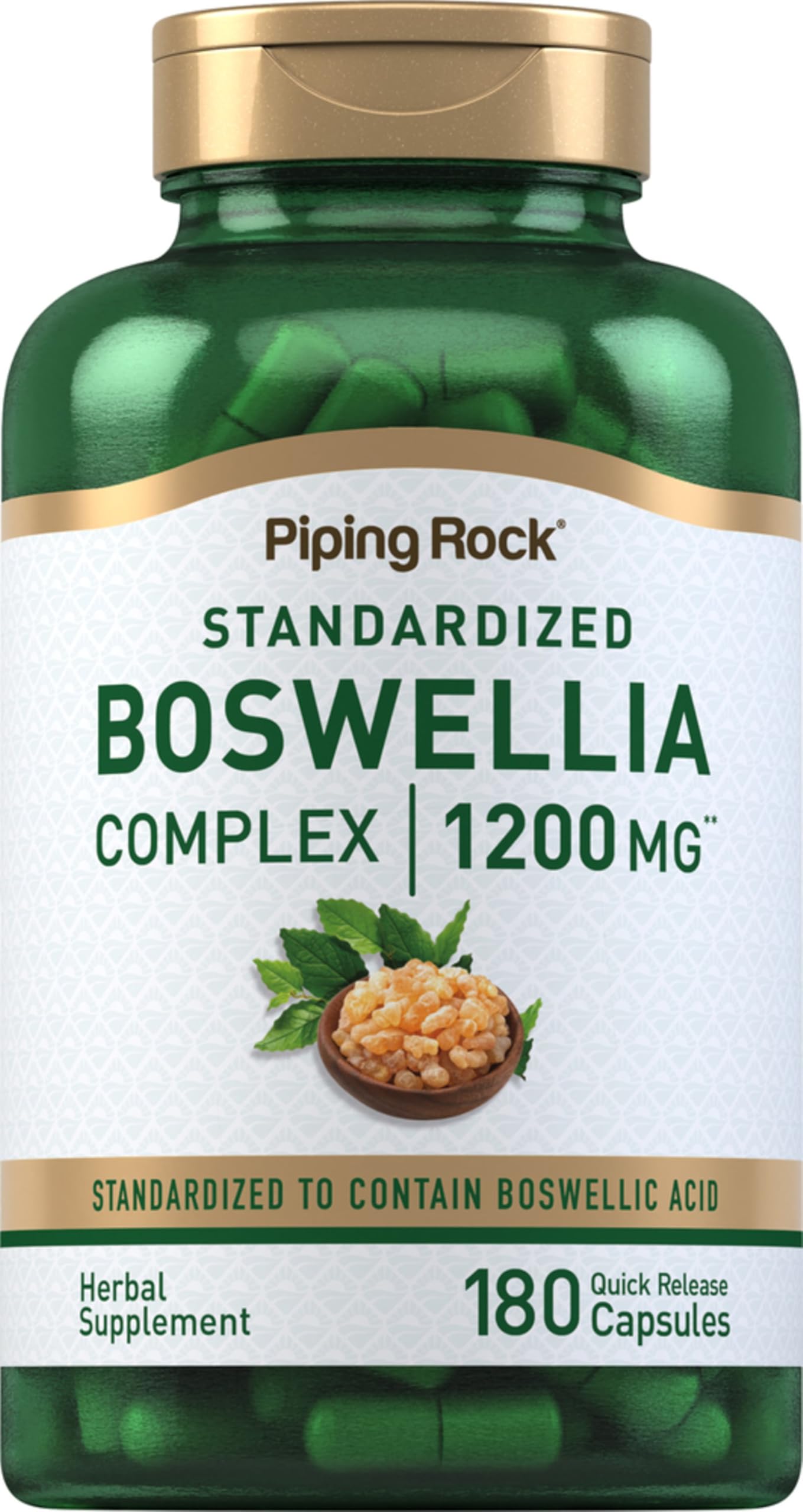 Piping Rock front bottle view showing product and clear labeling benefits
