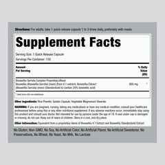 Piping Rock back label close-up showing supplement facts clearly