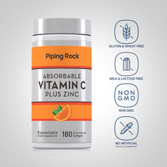 Piping Rock bottle with cap removed revealing softgels and benefit of high-count convenience