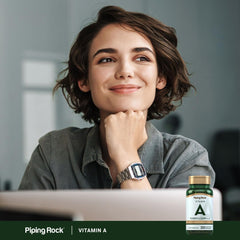 Piping Rock open bottle with softgels spread to show quantity and quick-release form