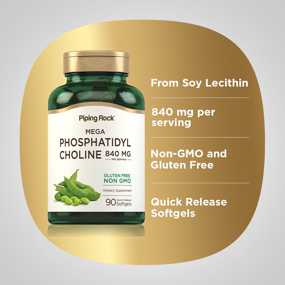 Piping Rock open bottle with softgels spread illustrating single-dose convenience