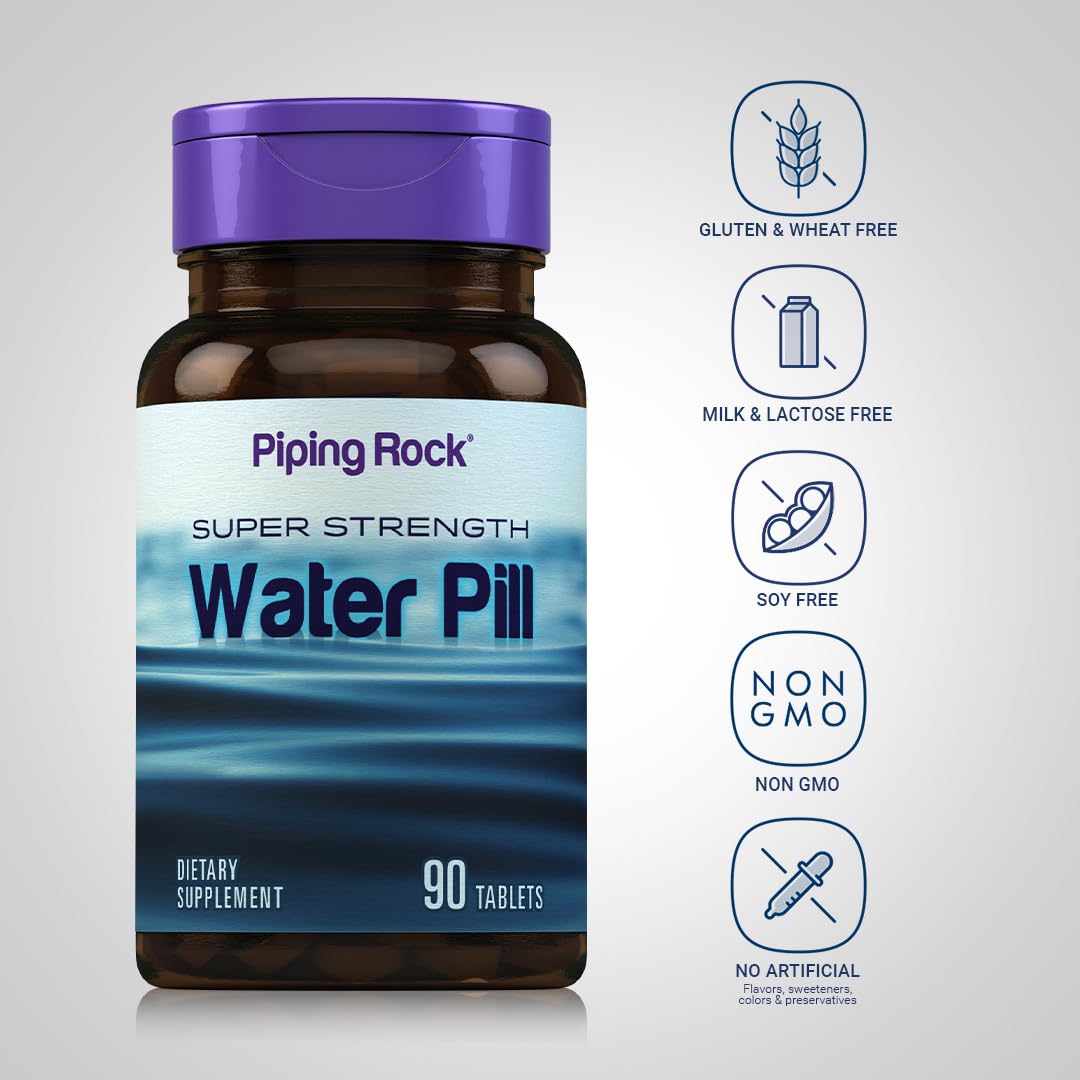 Piping Rock bottle open with tablets spilling showing portion control