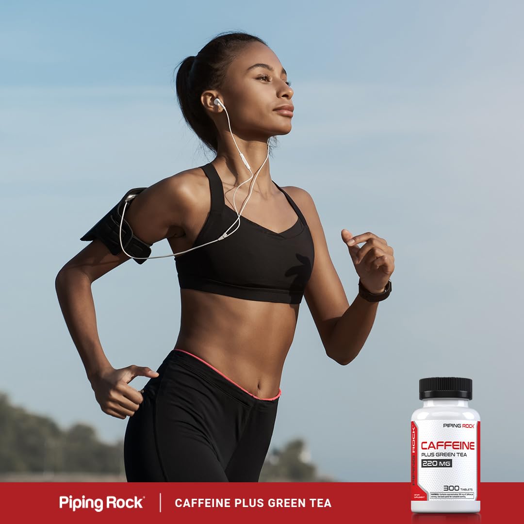 Piping Rock tablets on a morning table as coffee alternative supporting on‑the‑go energy
