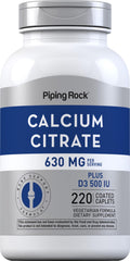 Piping Rock bottle front view showing caplets and benefits